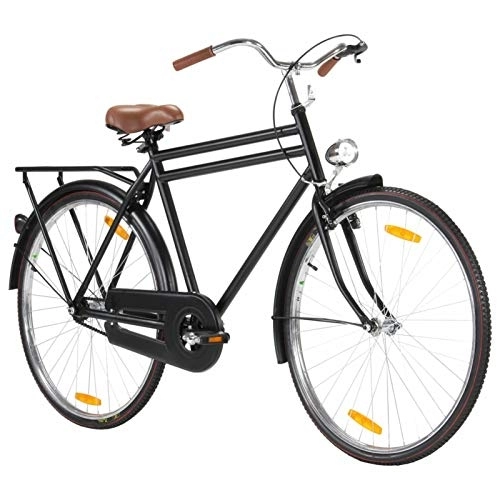 Paseo : Kshzmoto Bicicleta holandesa Classic-Comfort Citybike con iluminación, rueda de 28 pulgadas, cuadro de 57 cm, para hombre