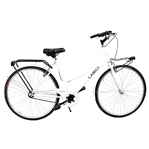 Paseo : LABICI BIKECONCEPT Modello Olanda Bicicleta, Unisex Adulto, Color Blanco, 26