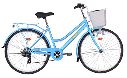 Paseo : Monty Vintage Bicicleta de Ciudad, Unisex Adulto, Azul, Talla Única