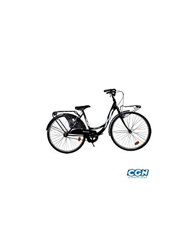 Paseo : Motodak Velo City S100 26" Dame Glamour stucchi - Bicicleta de Ciudad (26 x 1 3 / 8), Color Negro