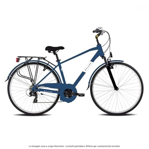 Paseo : MYLAND City Bike Colle 28.2 28'' 60mm 21v Hombre Azul Talla L (Trekking)