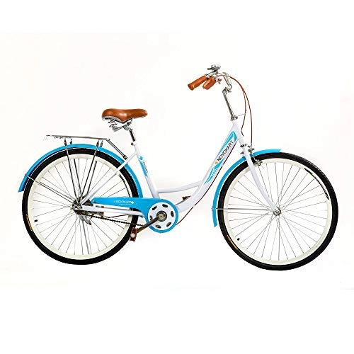 Paseo : Novokart - Bicicleta Plegable Unisex para Adulto, Color Azul, 26 Pulgadas
