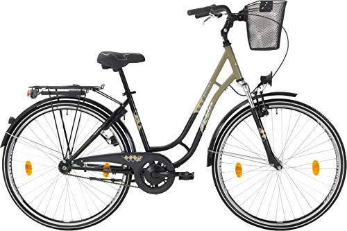 Paseo : ONUX City Bike Femme Toury, 26 / 28 ", 1 Gang, Frein à rétropédalage 66, 04 cm (26")