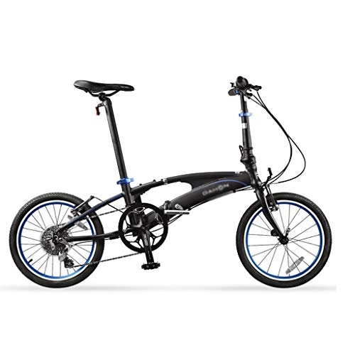 Paseo : Paseo Bicicleta Bicicleta Plegable Amortiguador de Velocidad Variable portátil Bicicleta Plegable de aleación de Aluminio Ultraligera 8 velocidades (Color : Black, Size : 149 * 60 * 81cm)