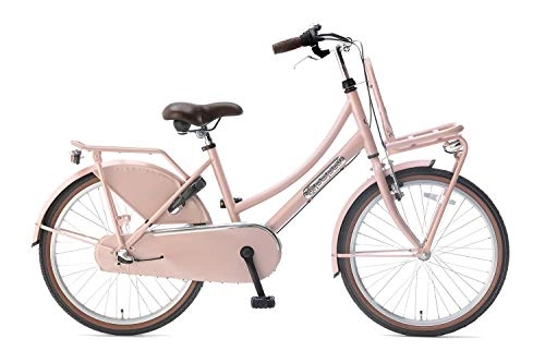 Paseo : Popal Daily Dutch Basic+ - Bicicleta infantil para niña, 22 pulgadas, 36 cm, 3G, freno de contrapedal, color salmón