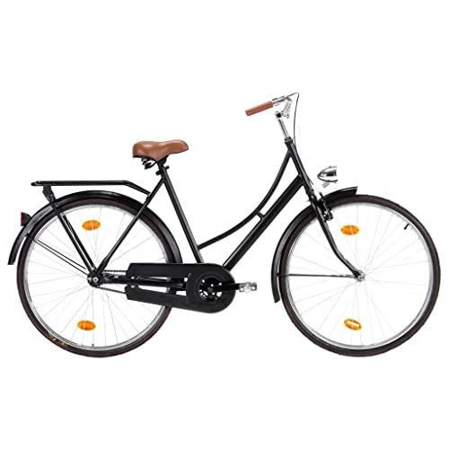 Paseo : vidaXL Bicicleta Holandesa Cuadro Mujer Países Bajos Cicloturismo Crucero Clásica Ciudad Femenina Trabajo Escuela Viajes Rueda 28 Pulgadas 57 cm