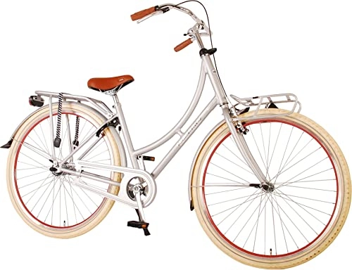 Paseo : Volare Bicicleta holandesa clásica para mujer, 48 cm, freno de contrapedal, color plateado
