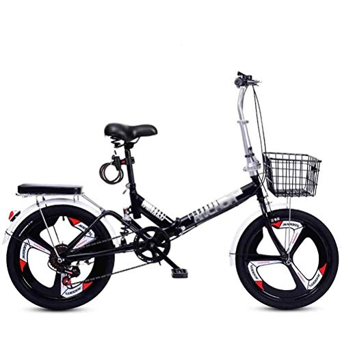 Plegables : 20 Pulgadas Plegable Bicicleta Para Adultos Y Adolescentes 6 Velocidades Plegado Bicicleta Fácil De Instalar Bicicleta Para Viajeros De La Ciudad Con Freno De Disco Doble Y Neumáticos Antideslizantes