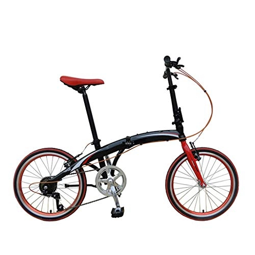 Plegables : 20in Bicicleta Ligera Adulto, Bicicleta Plegable De Alta Velocidad Variable De Carbono De Acero, Pedales Plegables Bilaterales, Antideslizantes Resistentes Al Desgaste Hombres Y Mujeres ( Color : A )