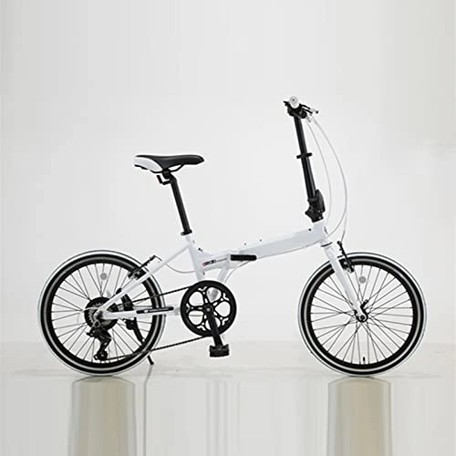 Plegables : 360Home Bicicleta plegable, 7 velocidades, 20 pulgadas, color blanco