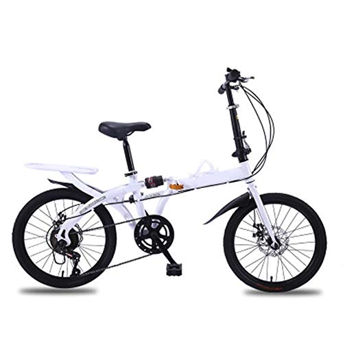 Plegables : ABDOMINAL WHEEL Bikes Bicicleta Plegable Urbana, Bicicleta Plegable-Cambio de 6 Velocidades con Piñón Libre para Exterior, Fácil de Transportar, Unisex Adulto