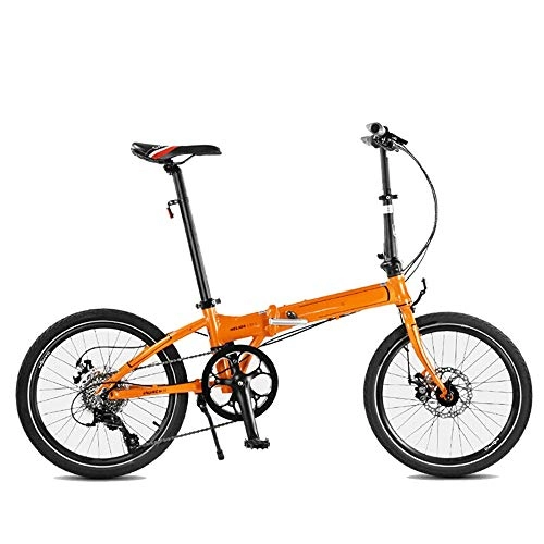 Plegables : AI CHEN Bicicleta Plegable Cambio de aleacin de Aluminio Doble Freno de Disco Bicicleta Plegable 20 Pulgadas