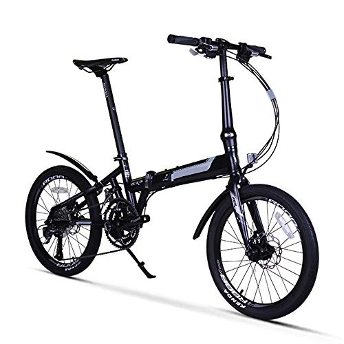 Plegables : AI CHEN Bicicleta Plegable Hombres y Mujeres Adultos Velocidad Variable Bicicleta Plegable de Choque 20 Pulgadas 27 Velocidad