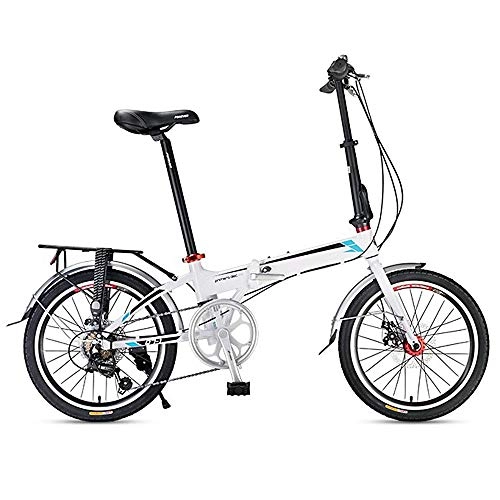 Plegables : AI CHEN Bicicleta Plegable Marco de Aluminio para Hombres y Mujeres Bicicleta porttil 20 Pulgadas 7 velocidades