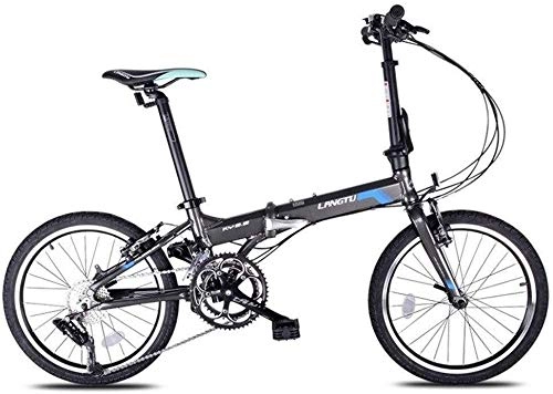 Plegables : AJH Las Bicicletas Plegables Bicicletas Plegables de 16 velocidades de aleación de Aluminio de Bicicletas de 20 Pulgadas Hombres y Mujeres Adultos Estudiante Ultra-Ligero de Bicicletas