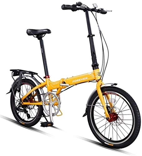 Plegables : AJH Las Bicicletas Plegables Bicicletas Plegables Estudiantes Masculinos y Femeninos de Velocidad Variable de Bicicletas Luz Ultra portátil Shifting Bicicleta Plegable de 20 Pulgadas