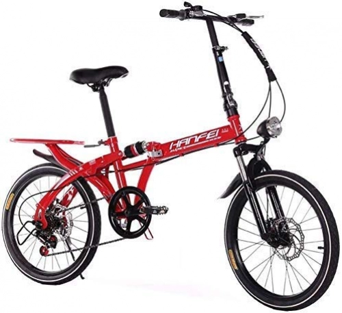 Plegables : AJH Las Bicicletas Plegables Plegable portátil Estudiante de Bicicletas Bicicletas Ultra Ligero Pequeño Este Cambio de Velocidad del Coche de 20 Pulgadas Conveniente para 145-190cm