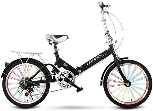 Plegables : AJH Plegable de Bicicletas de 20 Pulgadas para Adultos Sola Bicicleta de la Velocidad Ligera portátil de Hombres y de Mujeres Amortiguador de Bicicletas Niño de Bicicletas Plegables