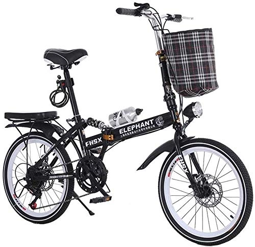 Plegables : AJH Plegables Bicicletas Plegables de Coches Cambio de Velocidad del Coche de 20 Pulgadas Bicicleta Plegable del Freno de Disco de Bicicletas Hombres y Mujeres Ultra Ligero de la Bicicleta portátil