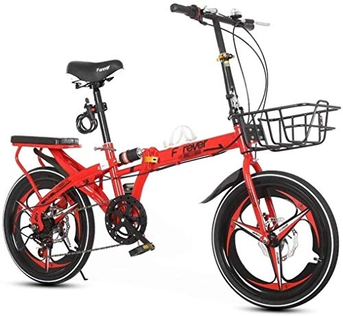 Plegables : AJH Plegables Bicicletas Plegables Montaña Velocidad de Desplazamiento de la Bicicleta al Aire Libre Estudiante la Bici de 20 Pulgadas portátil Bicicletas de Frenos