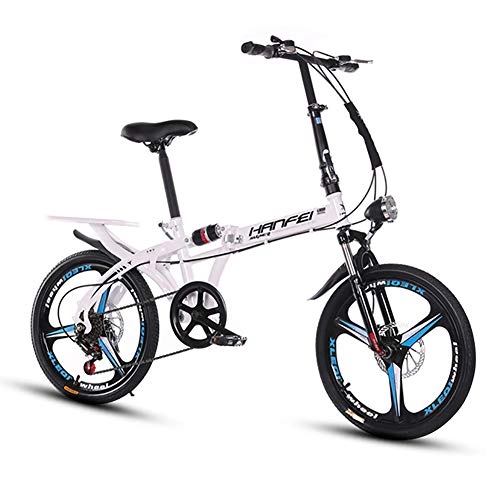 Plegables : ANJING Bicicleta Plegable Bici Engranaje Shimano de 6 Velocidades Guardabarros Portador Trasero, 16inch