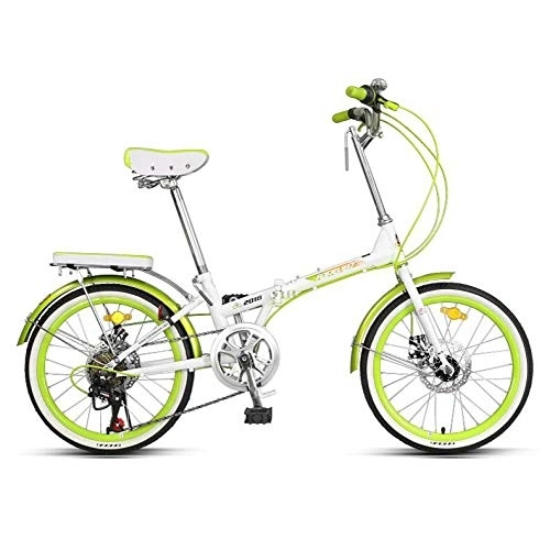 Plegables : AOHMG Bicicleta Plegable Adulto, 7-velocidades Peso Ligero City Bici Plegable Adulto, 20in