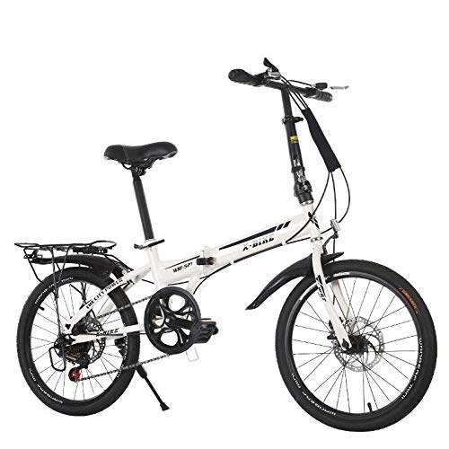 Plegables : AOHMG Bicicleta Plegable Adulto Peso Ligero, desviador de 6 velocidades Sillin Confort