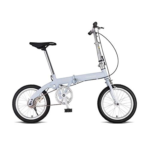 Plegables : AOHMG Bicicleta Plegable Adulto, Single velocidades Peso Ligero Bici Plegable Unisex, Blue_16in