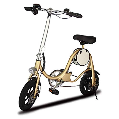 Plegables : AOLI Bicicleta plegable eléctrica, pedal del coche eléctrico ultra ligero Vespa coche pequeño portátil de la batería plegable de viaje para batería de automóvil de dos ruedas para adultos