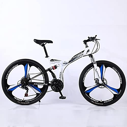 Plegables : ASPZQ Bicicletas De Ciclismo, Cómoda Bicicleta De Montaña Plegable Ligera Potable Portátil Portátil para Hombres - Estudiantes Y Viajeros Urbanos, B, 24 Inch 21 Speed