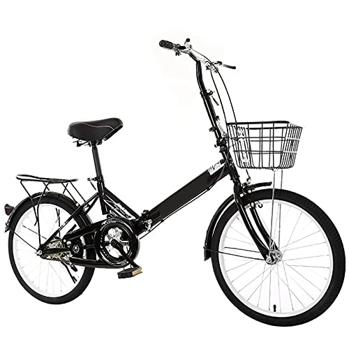 Plegables : ASPZQ Mini Bicicleta portátil de cercanías, Bicicleta Plegable 20 Pulgadas para Hombres y Mujeres Adultos para Mujeres y Secundaria Estudiantes niños niños Grandes niños Bicicleta, Negro