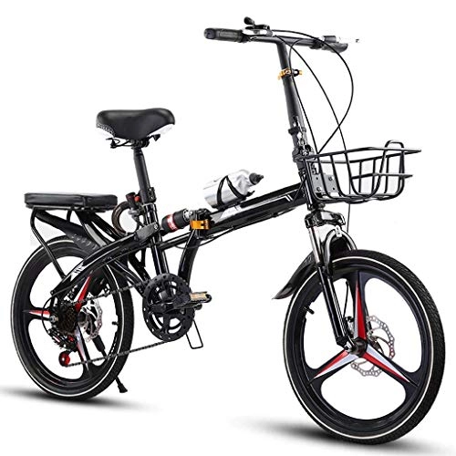 Plegables : AUKLM Comfort Bikes Bicicleta de Ejercicio aerbica Bicicleta Plegable de Velocidad Variable con Rueda de 16 / 20", para Hombres y Mujeres LigeraAdult Girls Boys Ladies Kids Student, Cruiser