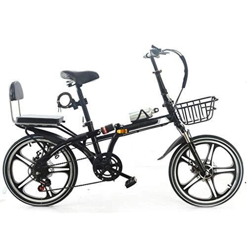 Plegables : AUKLM Comfort Bikes Bicicleta plegable para ejercicios aerbicos para adultos, unisex, ruedas de 20 / 16 pulgadas, bicicletas de crucero de 6 velocidades, bicicletas de crucero para hombres, mujeres, estudiantes, nios, nias, City Com