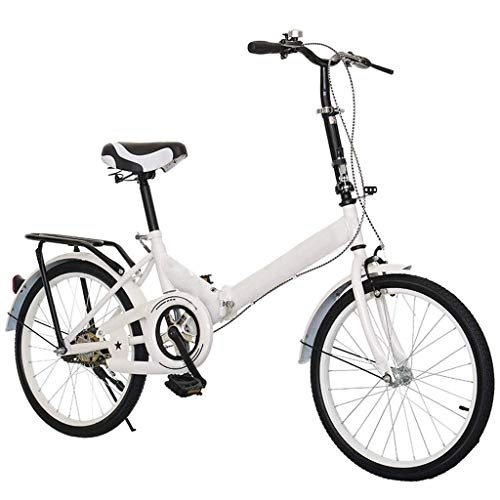 Plegables : AUKLM Comfort Bikes Ejercicio aerbico Ruedas de 20 Pulgadas Bicicletas Plegables para Adultos Hombres y Mujeres Ligero Acero porttil Crucero Ciclismo, City Compact Commuter Student, Ladies, Rear