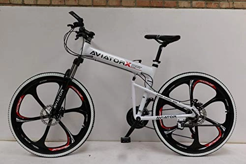 Plegables : Aviator - Bicicleta de montaña Plegable de 66 cm, Freno de Disco y Rueda de magnesio con radios