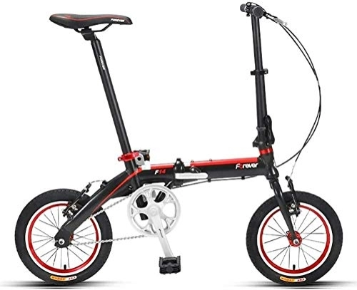 Plegables : AYHa Mini Bicicleta plegable, adultos de 14" Single Speed ​​plegable bicicletas, Escuela Intermedia Bicicleta plegable Peso ligero estudiantes, ligero y portátil, Negro