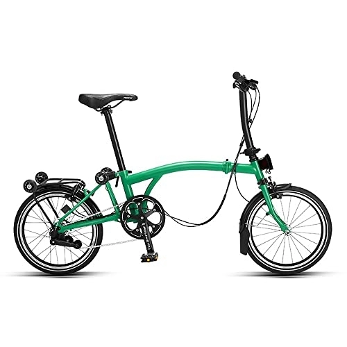 Plegables : Bananaww Bicicleta 16 Pulgadas, Bici Adulto Plegable Estructura de Acero con Alto Contenido de Carbono, Bicicletas Urbanas con Doble Choque Delantera y Trasera, 3velocidades Variables