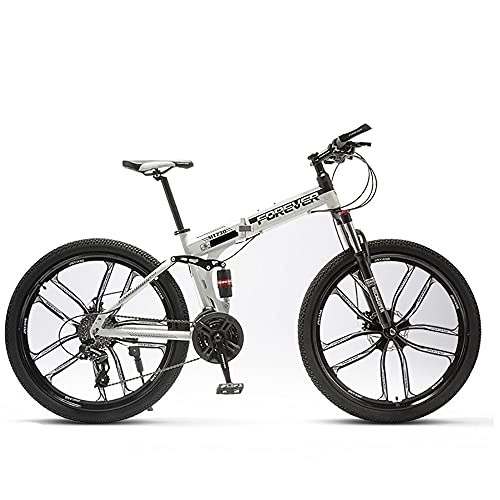 Plegables : Bananaww Bicicleta de Montaña Plegable, Bicicleta MTB Plegable, Marco de Acero de Alto Carbono, Absorción de Impacto, Sistema de Frenos de Seguridad, Bicicletas Plegables Estudiante Unisex