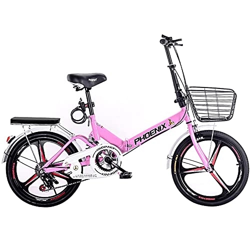 Plegables : Bananaww Bicicleta Plegable para Hombres y Mujeres, 20 Pulgadas Bicicleta Retro de Ciudad, Bici Plegable Plegado para Adultos Estudiante Coche Plegable, Fácil de Transportar