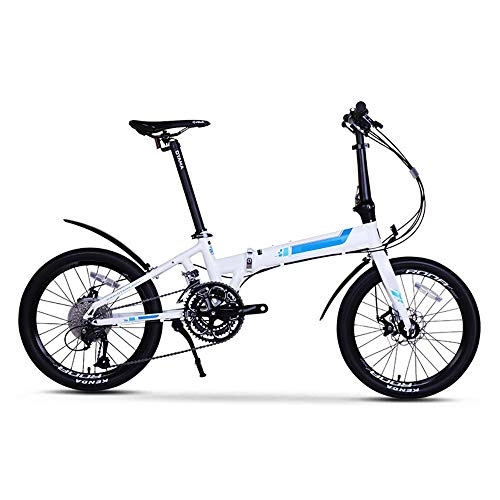 Plegables : BANGL B Bicicleta de montaña Plegable Aleación de Aluminio Cambio Bicicleta Plegable Hombres y Mujeres Adultos Negro 20 Pulgadas 27 Velocidad