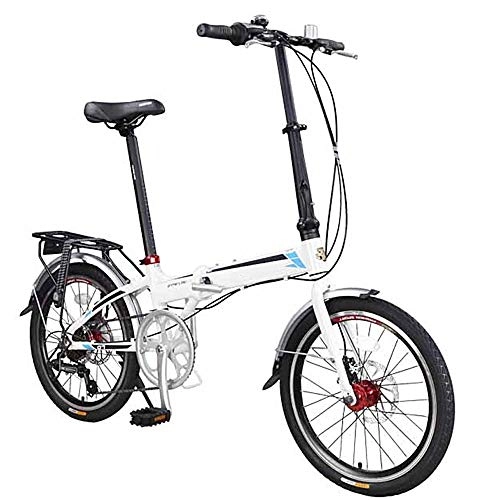 Plegables : BANGL B Bicicleta Plegable Bicicleta Plegable de Aluminio Transmisin de posicionamiento de Freno de Doble Disco Bicicleta de 20 Pulgadas