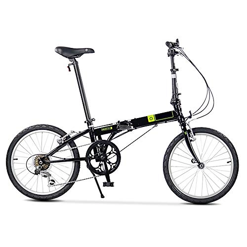 Plegables : BANGL B Bicicleta Plegable Cambio de Choque Absorcin Bloqueo automtico Ciclismo Casual Estudiantes Masculinos y Femeninos 20 Pulgadas 6 velocidades