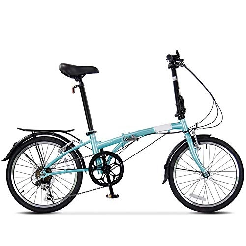 Plegables : BANGL B Bicicleta Plegable Conmutacin Marco de Acero de Alto Carbono Hombres y Mujeres Adultos Bicicleta de Ocio 20 Pulgadas 6 Velocidad