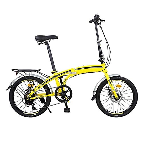 Plegables : BANGL B Bicicleta Plegable Mini Ligero 7-Velocidad Variable Adulto Hombres Y Mujeres Casual Estudiante Bicicleta 20 Pulgadas
