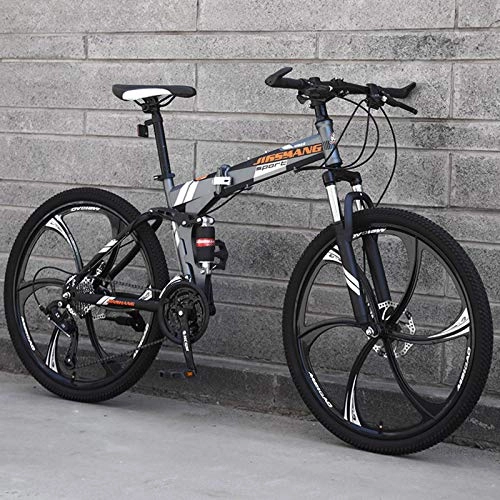 Plegables : BEIGOO 26inch Bicicleta de montaña, 21 / 24 / 27velocidades Bici Suspensión MTB Marco De Acero De Alto Carbono Bicicleta, Resistente Y Ligero Bicicleta Plegable para Hombres y mujeres-24velocidades-G