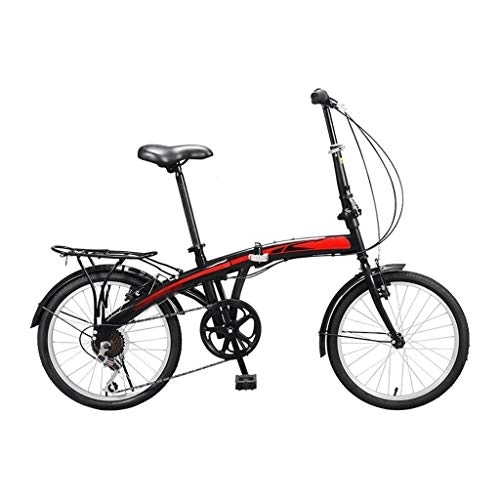 Plegables : Bicicleta amortiguadora Bicicleta plegable de hombres y mujeres adultos estudiantes adolescentes Generales niños y niñas de bicicletas 7 Velocidad Leisure City Pequeño coche de la autopista 20 pulgada
