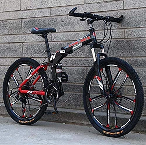 Plegables : Bicicleta de carretera de la ciudad de cercanas, 26 pulgadas de montaña bicicleta plegable for hombres y mujeres, suspensin dual completa Bastidor de la bicicleta de alta de acero al carbono, acero