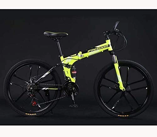 Plegables : Bicicleta de carretera de la ciudad de cercanas, Montaa de adulto plegable Adolescentes for bicicleta, de aluminio de aleacin de magnesio de ruedas dobles Suspension MTB bicicletas, D, 26 pulgadas