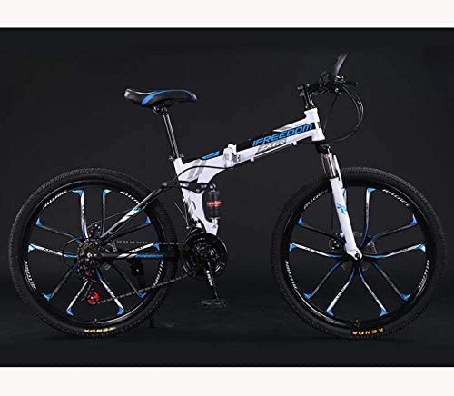 Plegables : Bicicleta de carretera de la ciudad de cercanas, Montaa de adulto plegable Adolescentes for bicicleta, de aluminio de aleacin de magnesio de ruedas dobles Suspension MTB de bicicletas, C, 24 pulgad