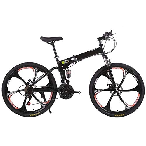 Plegables : Bicicleta De Ciudad Plegable 20 Pulgadas Bicicleta Plegable para Hombre Y Mujer, Bicicleta Plegable Bicicletas Plegables De Ocio A 21 Velocidades, Negro
